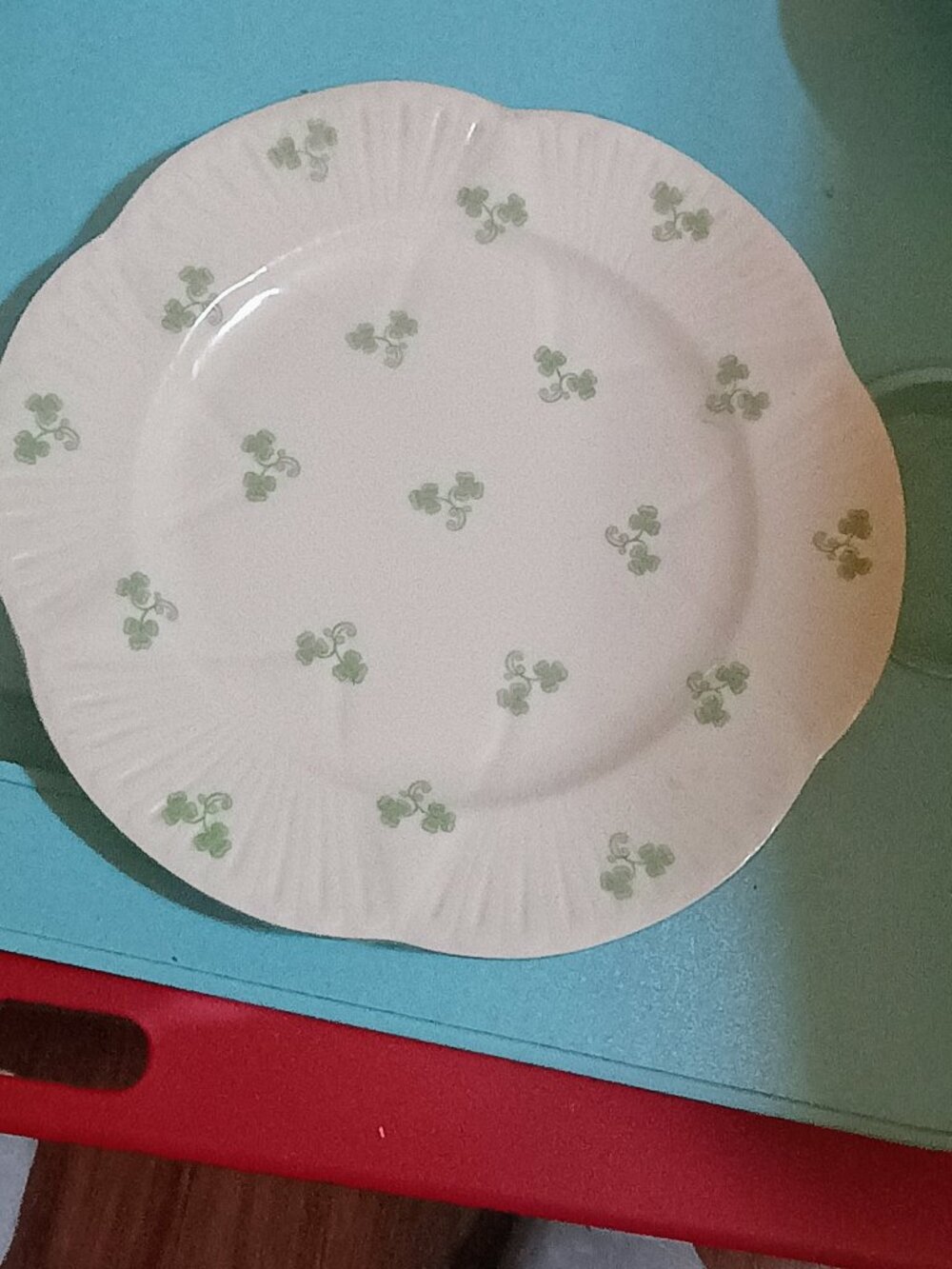 Vintage Shelley Shamrock salad plate